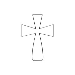 Isolated cross outline. Holy week. Vector illustration design