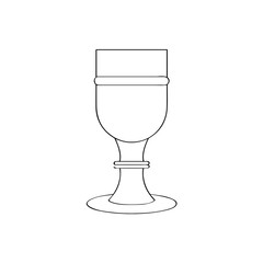 Isolated chalice outline. Holy week. Vector illustration design