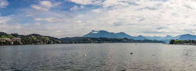 Paniramic view on Lucerne and Lake Lucerne, Switzerland