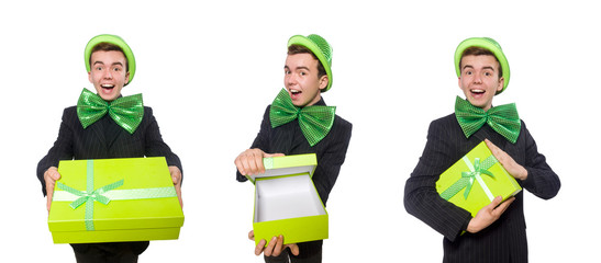 Funny man in saint patrick holiday concept