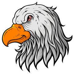 cartoon angry eagle mascot