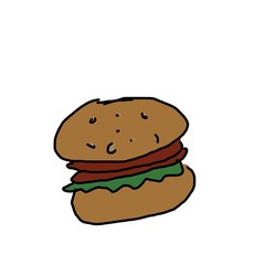 ハンバーガーのイラスト