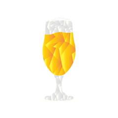 Isolated polygon beer glass. Vector illustration design