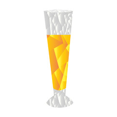 Isolated polygon beer glass. Vector illustration design
