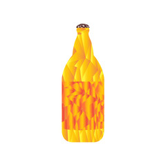 Isolated polygon beer bottle. Vector illustration design