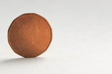 カナダの廃止硬貨、1セントコイン（表面）