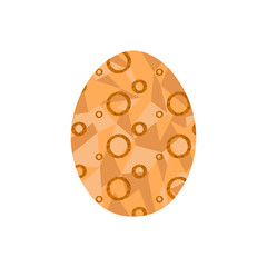 Polygon colored easter egg. Vector illustration design
