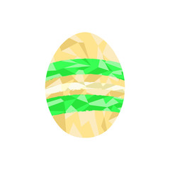 Polygon colored easter egg. Vector illustration design