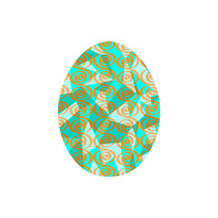 Polygon colored easter egg. Vector illustration design