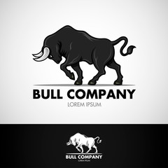 Black Bull Company Logo Design