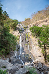 Fototapeta na wymiar tropical nature in sarika waterfall at nakhon nayok province, Thailand