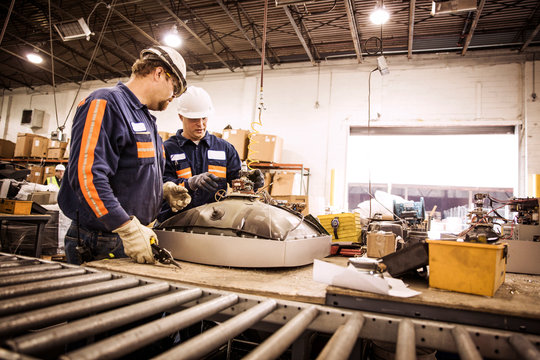 Men working at factory 