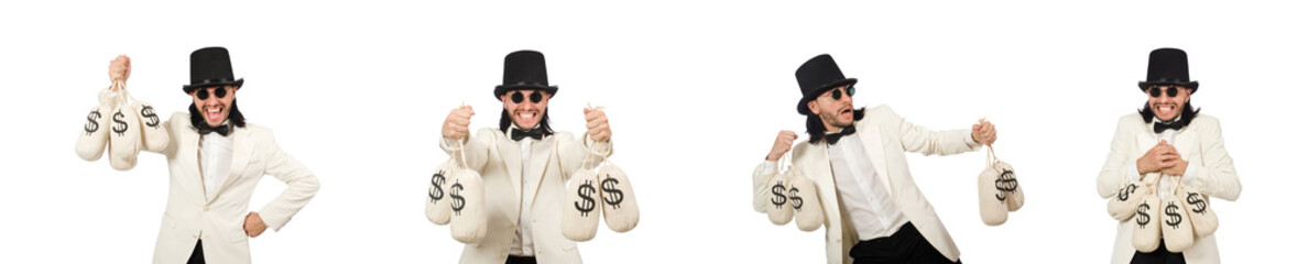 Collage of young man in suit