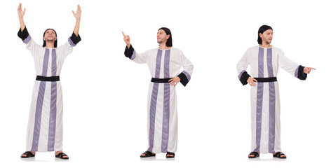 Male arab isolated on white background  