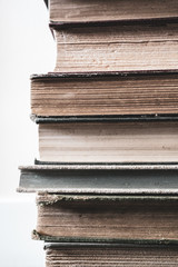 Stack of vintage books 