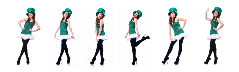 Obraz premium Woman in saint patrick concept