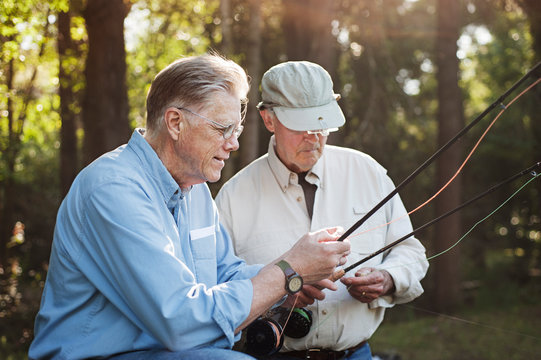 Senior Men Fishing 