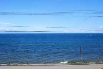 view of train window from Sapporo to Hakodate