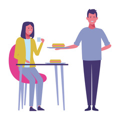 people couple cartoon