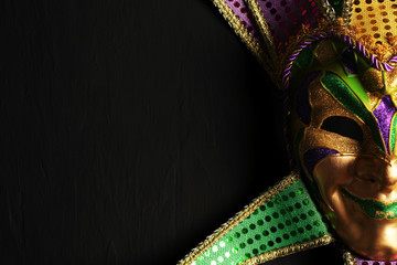 Colorful Mardi Gras mask background