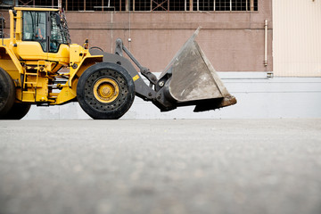 Side view of bulldozer 