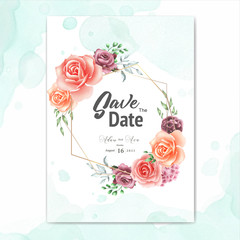Watercolor floral frame multi purpose background