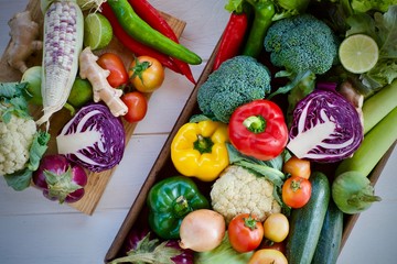 fresh vegetables and fruits