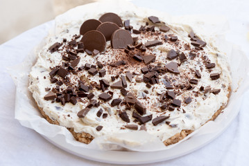 Semifreddo with pieces of chocolate