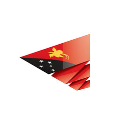 Obraz premium Papua New Guinea flag, vector illustration on a white background