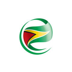 Guyana flag, vector illustration on a white background