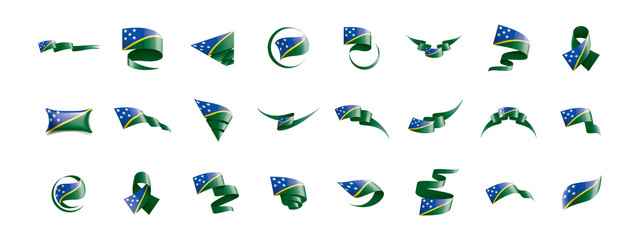 Solomon Islands flag, vector illustration on a white background