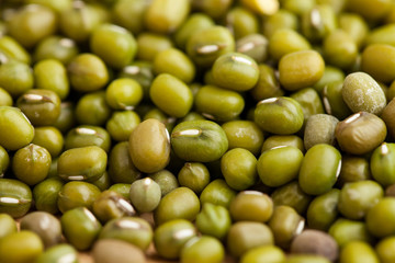 Green mung beans texture background