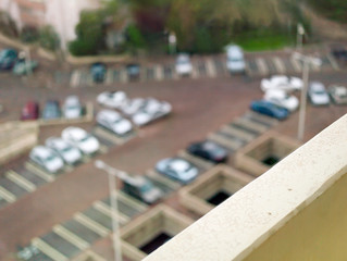 car parking, view from a balcony