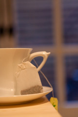 Warm green tea and a finder's cup.