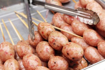 sausage asia for cooking at street food