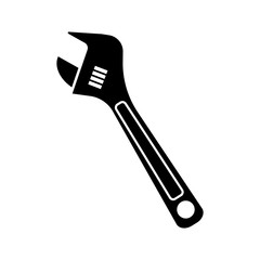 Wrench black icon - vector