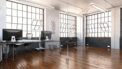 Industrial Office Area (design) - 3d visualization