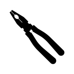 Pliers monochrome icon. simple and trendy flat style isolated on white background.. - vector