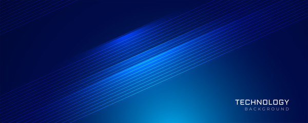 blue technology glowing lines background