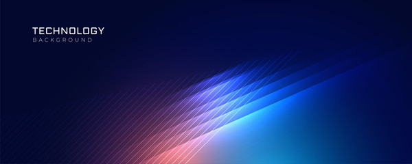 stylish blue technology lights background