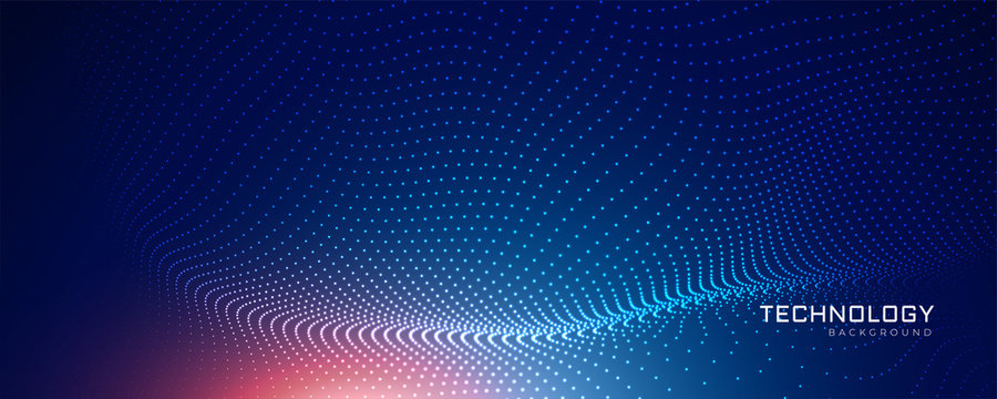 abstract blue technology particle background
