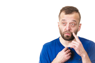 Confused man thinking