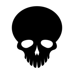 Black skull symbol vector