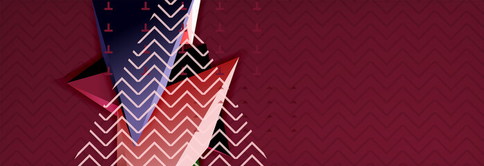 3d triangular vector minimal abstract background design