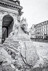 TGM Sand sculpture on Mill Colonnade, Karlovy Vary, Czech