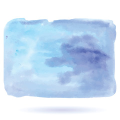 Hand Painted Art Of Watercolor Paint On Watercolor Paper. Abstract Background, Vector Illustration