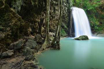 Fototapeta na wymiar waterfall in deep forest