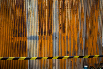 Old rusty zinc wall,