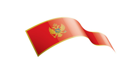 montenegro flag, vector illustration on a white background