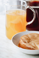 Kombucha Drink. Kombucha Fermenting. Tea mushroom